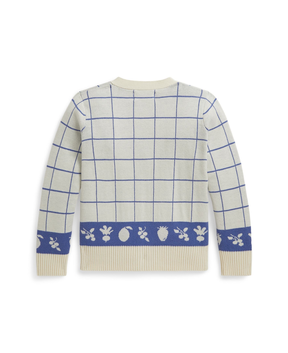 Polo Ralph Lauren Girls' 2-6X Windowpane V-Neck Cardigan