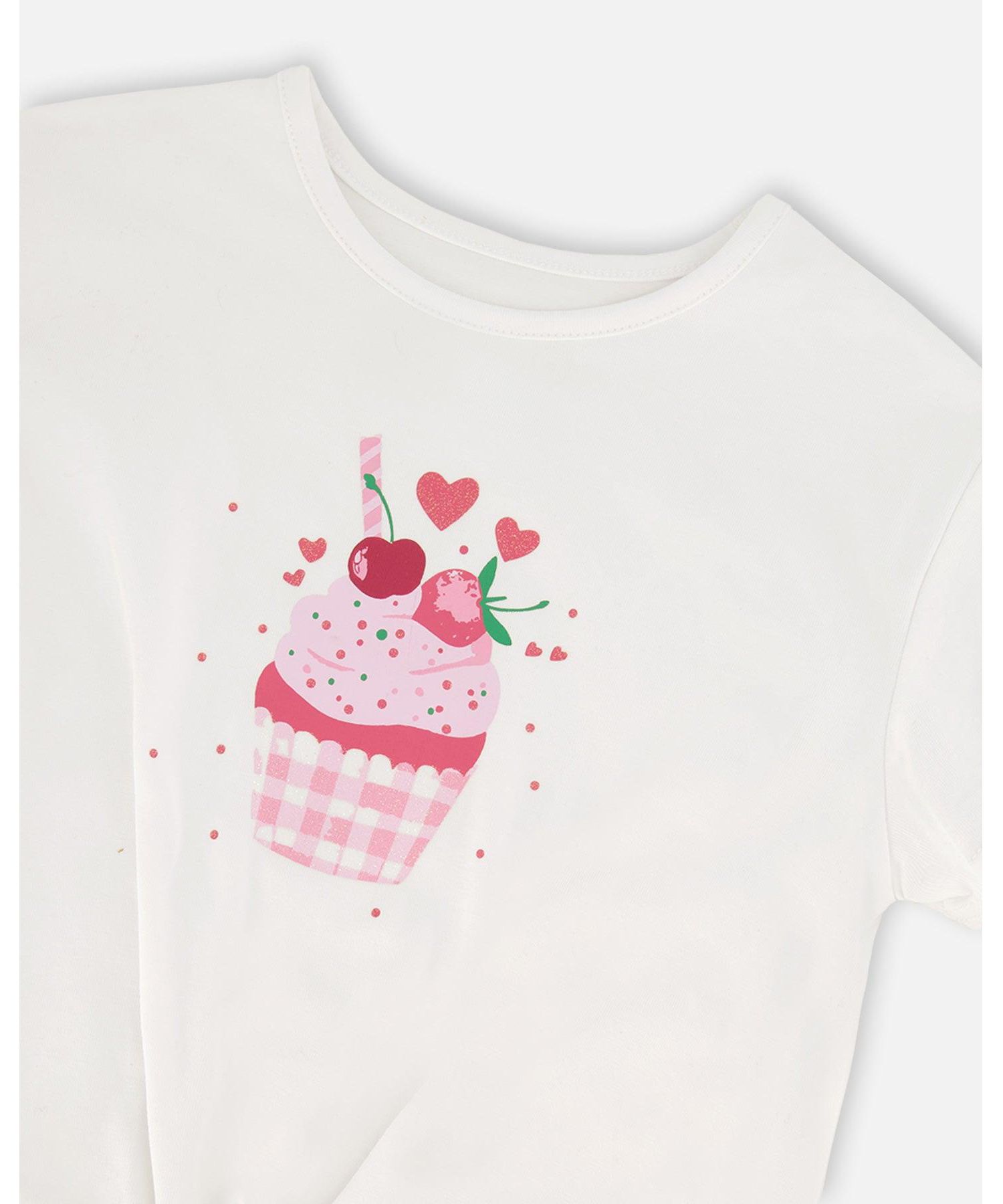 Big Girls Cotton Tie at Waist Jersey T-Shirt