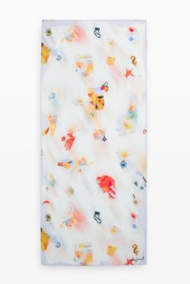 Women's Rectangular foulard charms