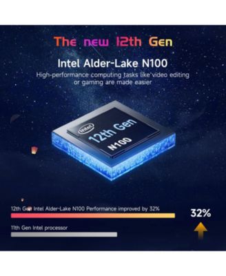 15.6" Laptop Intel Pentium Processor N100 8GB RAM 256GB SSD 3.4GHz Backlit Keyboard- Fingerprint WiFi 6 Win 11