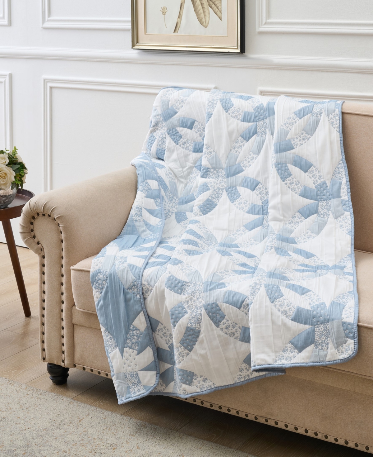 Greenland Home Fashions Wedding Ring Reversible Jacquard Woven Throw, 50" x 60"