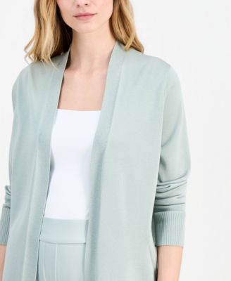Women's Open-Front Rib Pocket Cardigan
