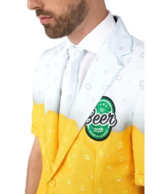 Men's Summer Suit - With Bottle Opener Tie - Yellow