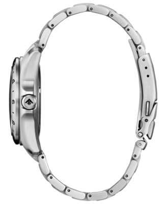 Men's Promaster Land Tough GMT Silver-Tone Stainless Steel Bracelet Watch, 39.5mm