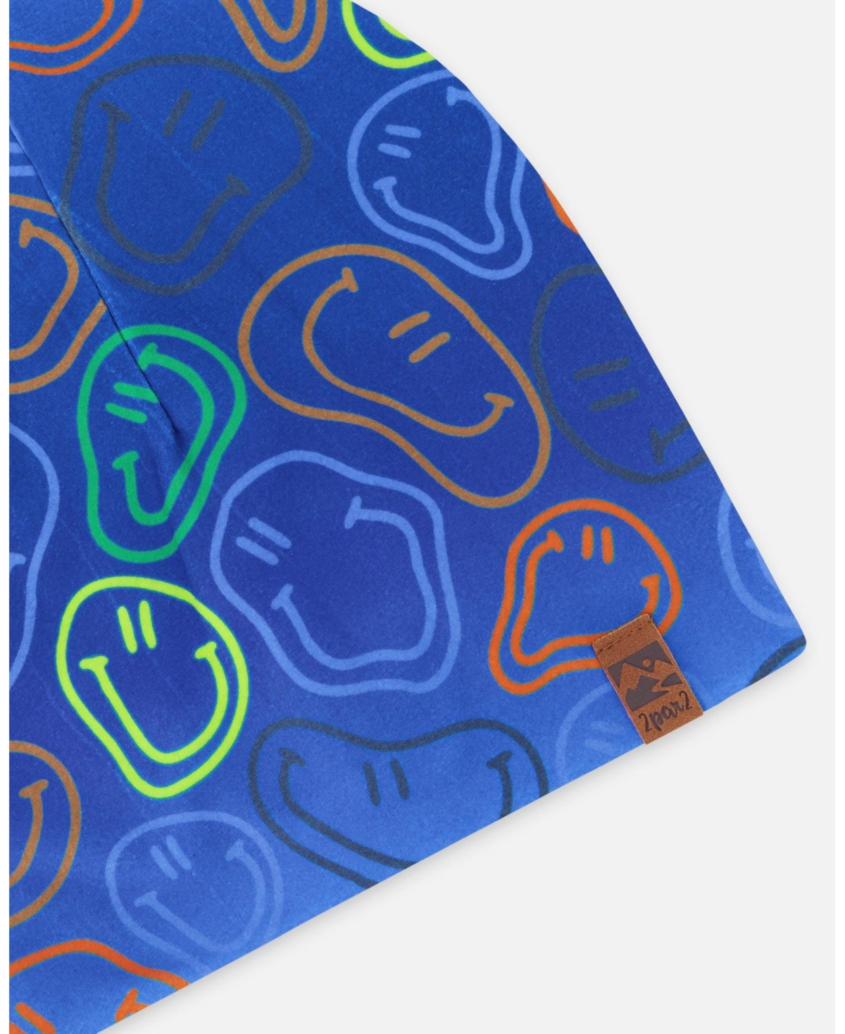 Deux par Boy Stretch Jersey Beanie Printed Smileys - Toddler|Child