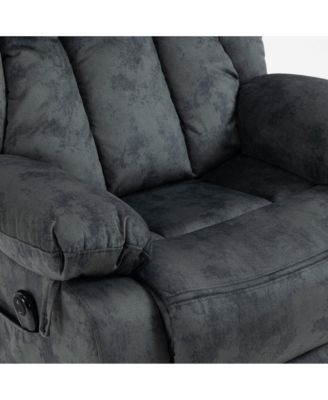 Velvet Recliners with Heat & Massage Power Lift Chair Relax Sofa Chair for Living Room, Brown