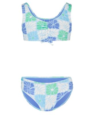 Girls' 8-16 Floral V-Neck Top & Bottoms Bikini, 2-Piece Set
