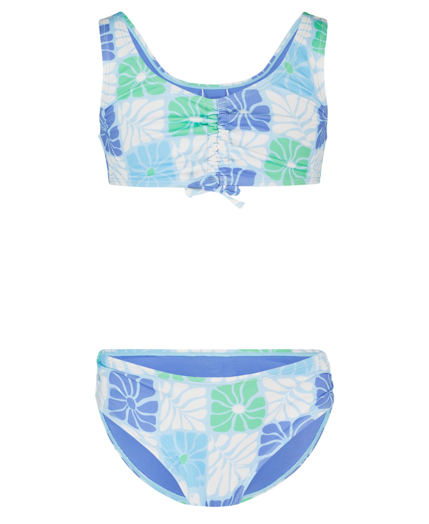 Girls' 8-16 Floral V-Neck Top & Bottoms Bikini, 2-Piece Set