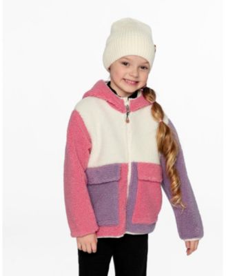 Girls Sherpa Jacket Color block