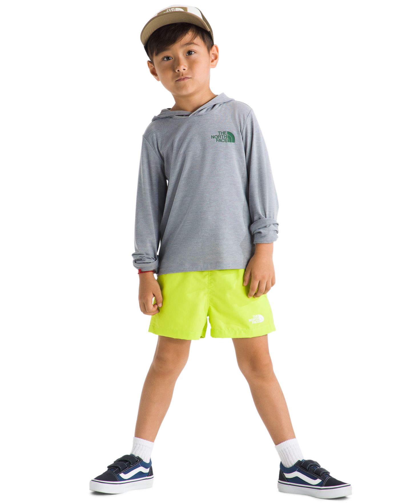 Детское худи The North Face Adventure Sequoia Shade Long-Sleeve, цвет: Бледный серый меланжевый — фото 2