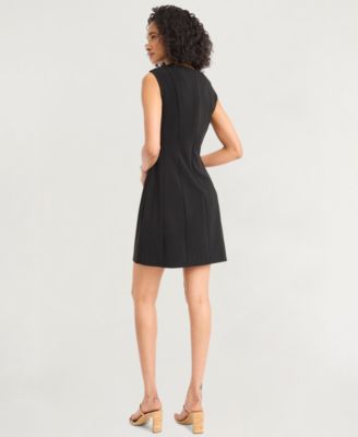 Women's V-Neck Multi Seamed Dress