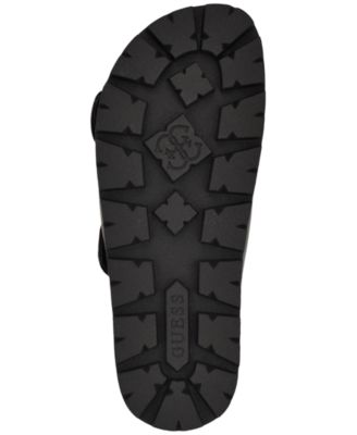 GUESS Black Embossed Double-Buckle Cork Footbed Slides Amazon.com | Guess Men main image 4