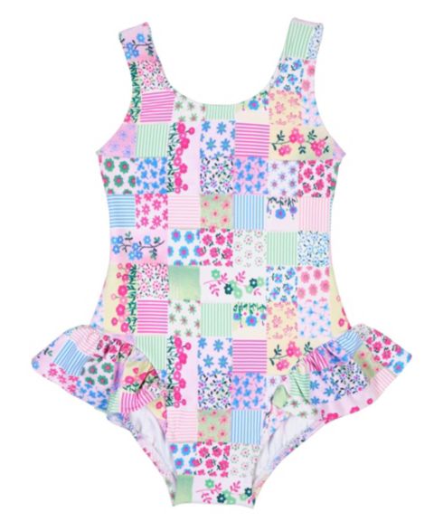 Купальники Florence Eiseman Little Girls Patchwork Floral Hip Ruffle Swimsuit