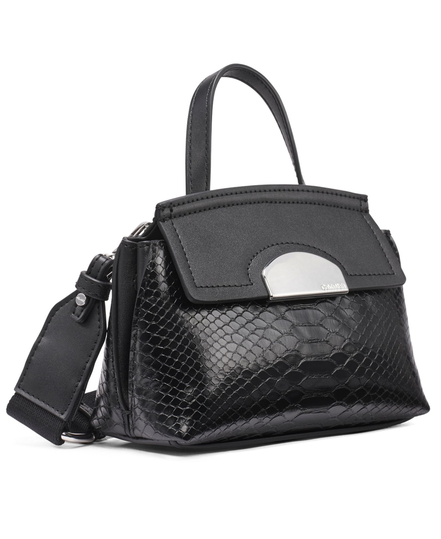 Arabella Mixed Media Crossbody with Web Strap