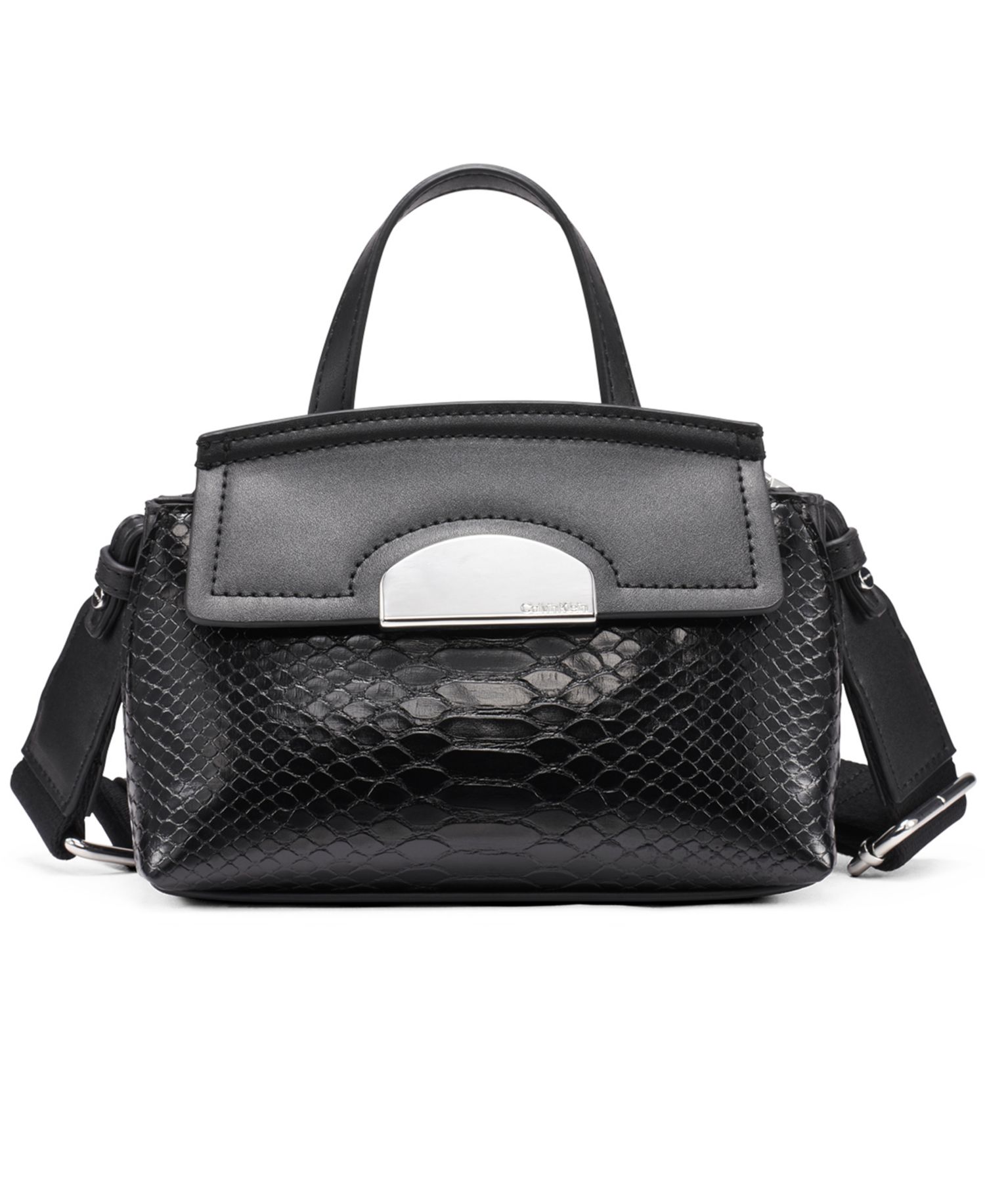 Arabella Mixed Media Crossbody with Web Strap