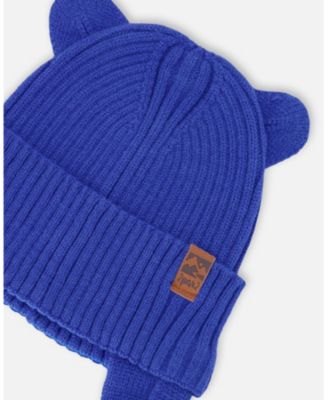 Baby Boys Knit Hat Royal Blue