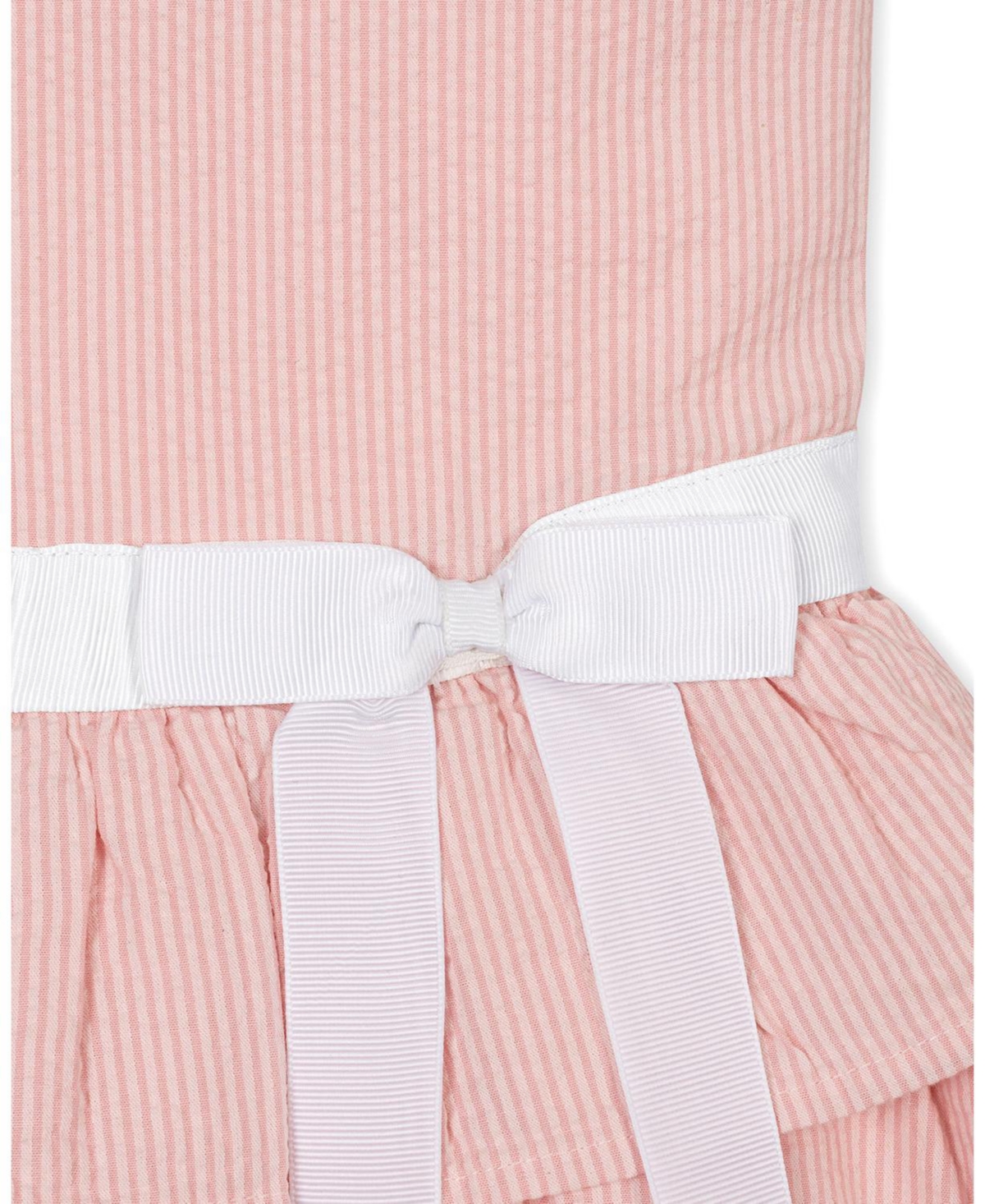 Hope & Henry Little Girls Organic Seersucker Ruffle Sleeve Peplum Dress