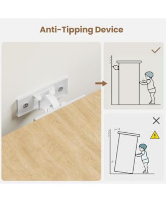 5 Tier Bookshelf, Boho Bookcase with Rattan Doors, Wooden Bookcase and Bookshelf with Storage, Tall Book Stand, Large Bookshelf for Living Room