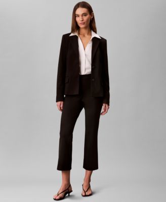 Women's Ponte Crop Flared Pants