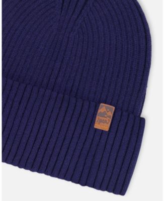 Kids Unisex Knit Hat Navy Blue - Toddler|Child