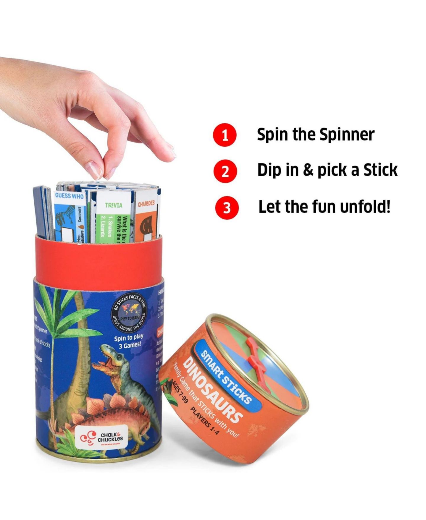 Настольная игра Chalk & Chuckles Smart Sticks-Dino «Карта динозавров», 60 дет., от 6 лет — фото 3