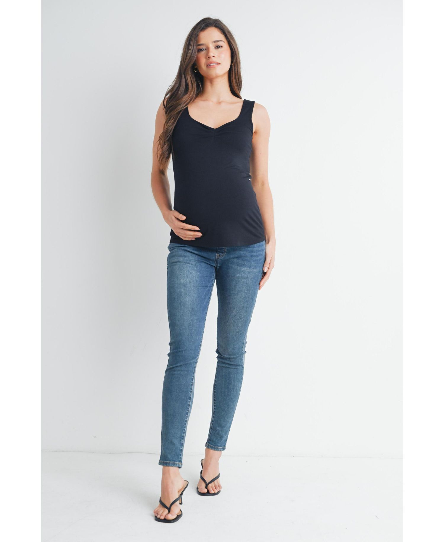 Maternity Sweetheart Neckline Tank Top