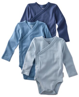 Baby Boys' or Baby Girls' Side Snap V-Neck Bodysuit, 3-Pack