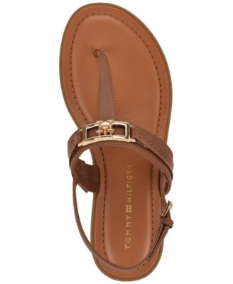 Women's Cruman Ornamented T-Strap Flat Sandals