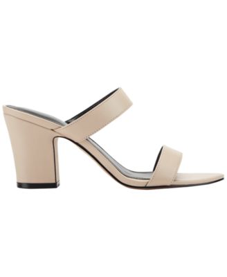 Women's Jessey Leather Slip-On Block Heel Dress Sandals