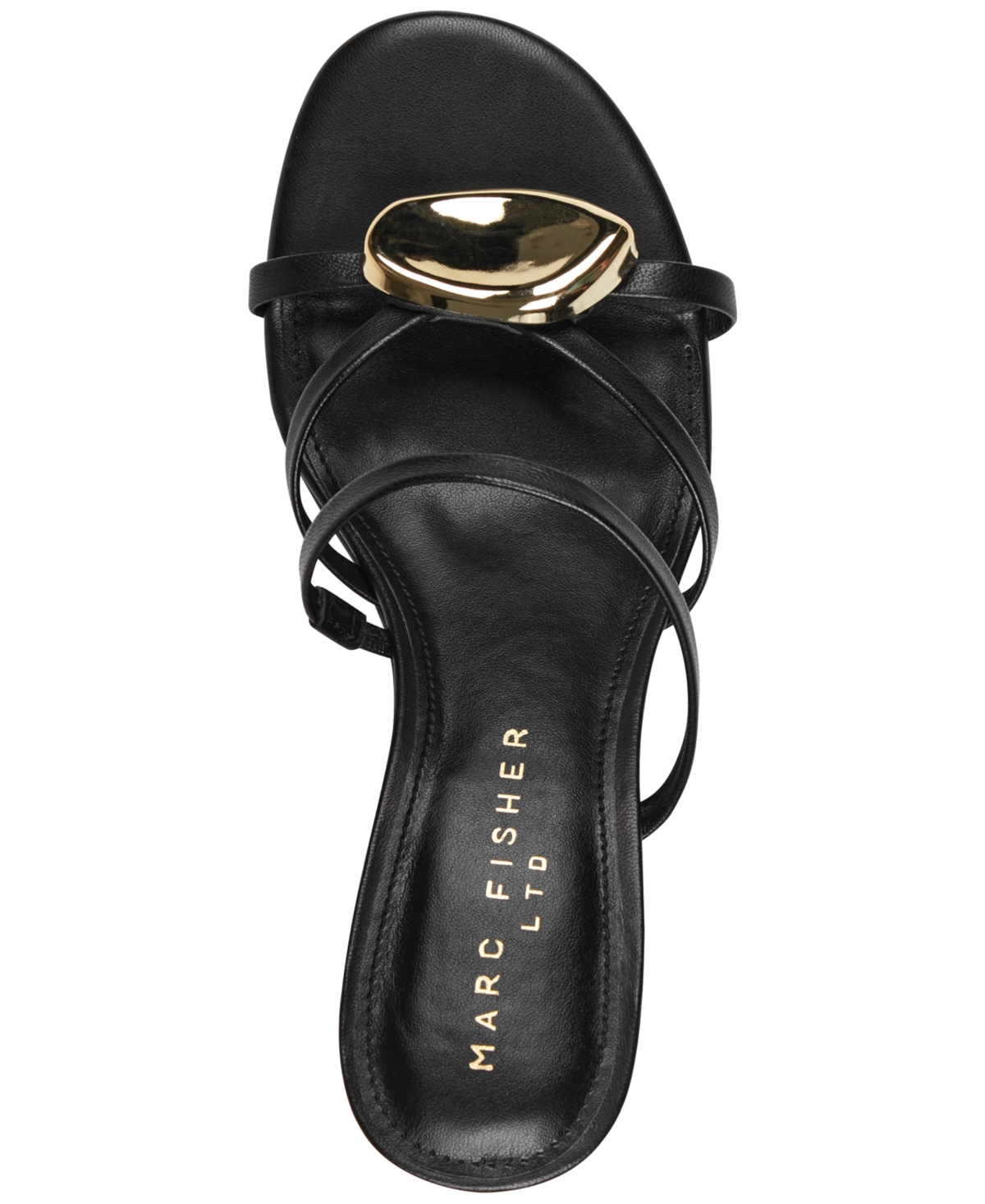 Marc Fisher Ltd Women's Natesa Ornamented Strappy Leather Dress Sandals