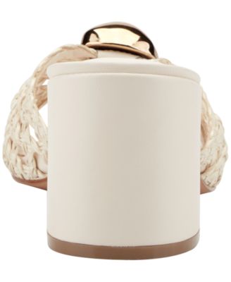 Women's Farrel Ornamented Woven Slip-On Block Heel Sandals