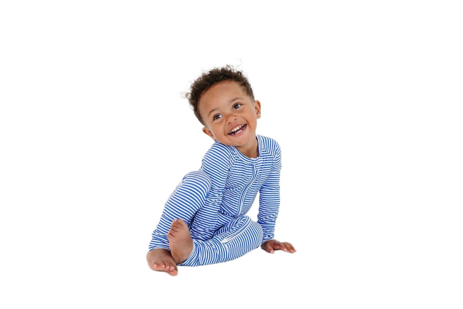 Boys Cobalt Stripe Bamboo Sleeper