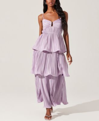 Women's Lupin Pleated Satin Dress