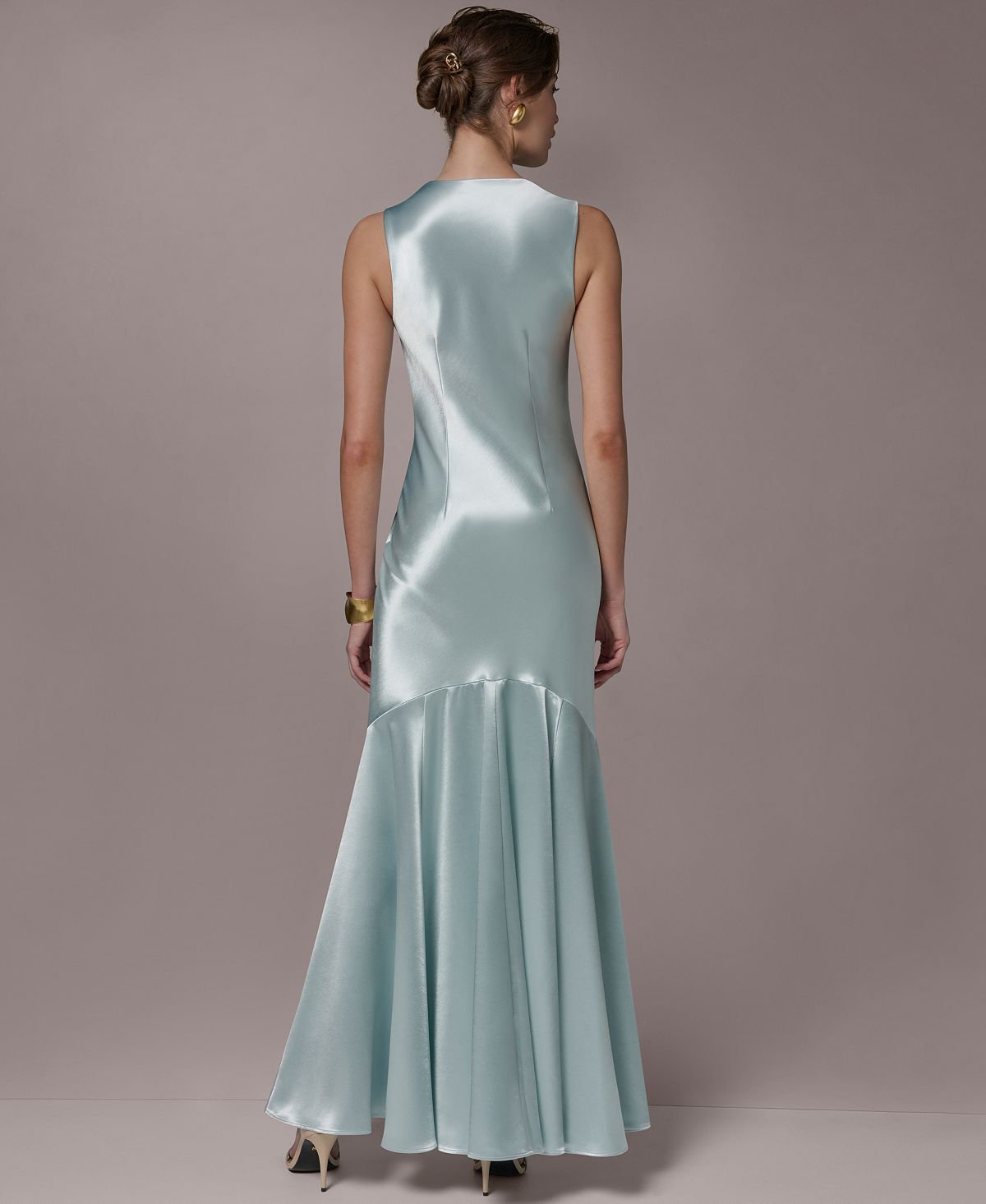 Donna Karan New York Women's Sleeveless Cowl Neck Ball Gown view 5 — MAYCSS fashion products