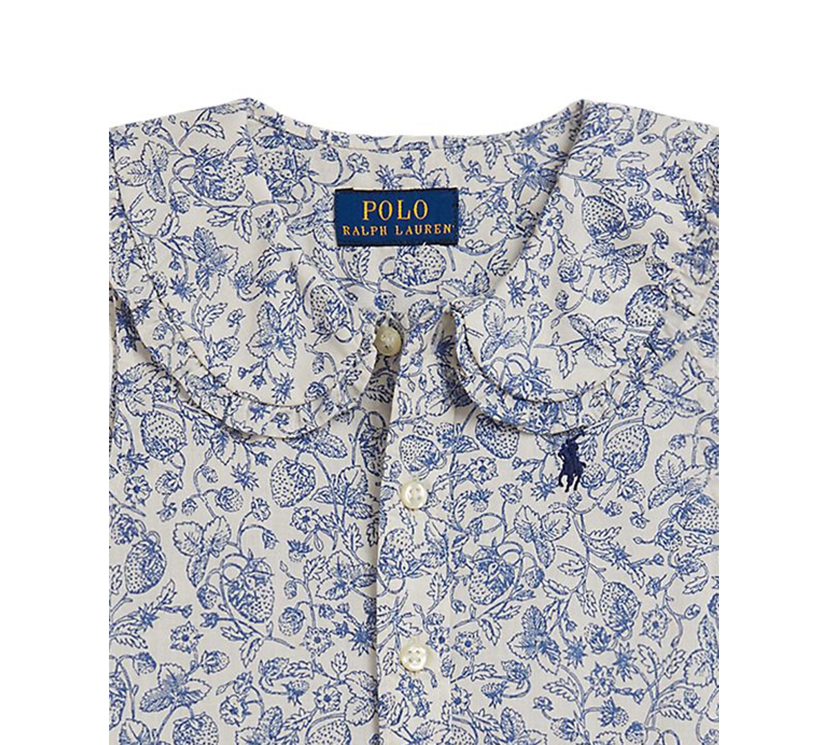 Polo Ralph Lauren Girls' 2-6X Floral Slub Button Placket Shirtdress