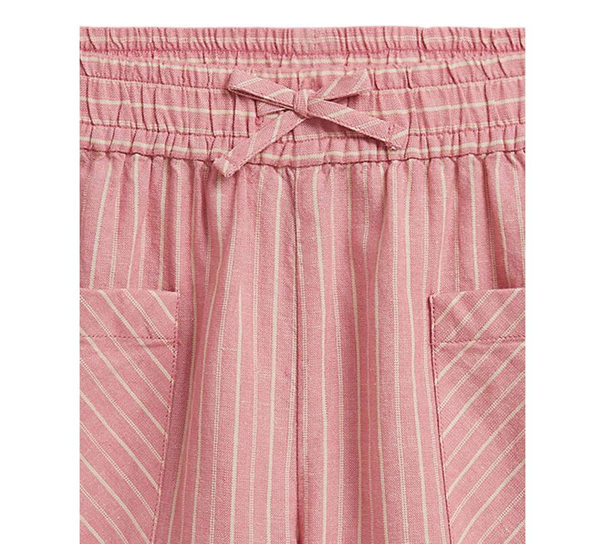 Polo Ralph Lauren Girls' 7-16 Striped Elastic Waistband Shorts