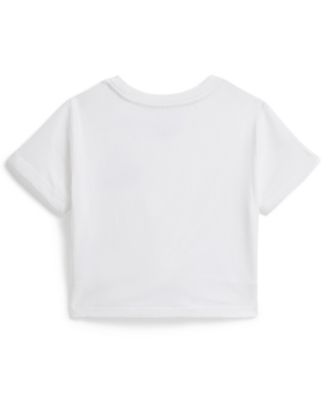 Girls' 2-6X Logo Knot-Front Crewneck Boxy T-Shirt