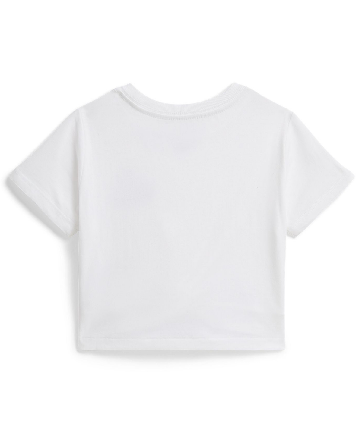 Polo Ralph Lauren Girls' 2-6X Logo Knot-Front Crewneck Boxy T-Shirt