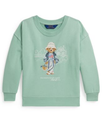 Girls' 2-6X Polo Bear Terry Pull-On Sweatshirt