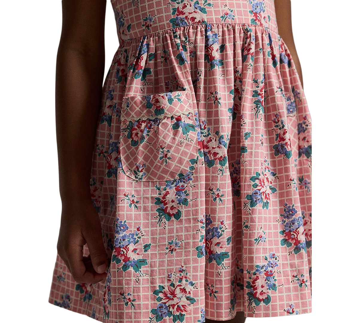 Polo Ralph Lauren Girls' 2-6X Floral-Print Slub Square Neck Dress