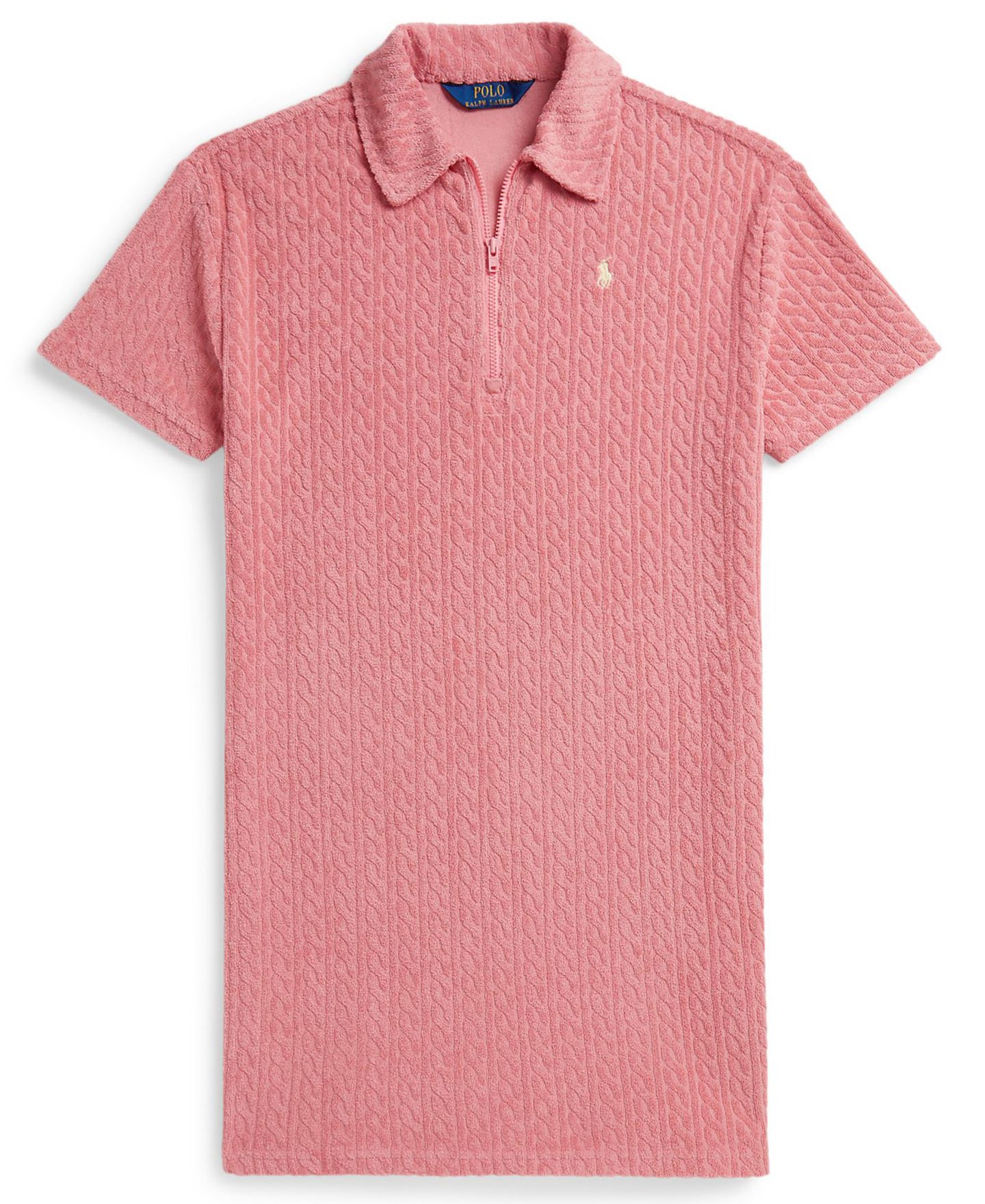 Платье Polo Ralph Lauren Cable Terry Cover-Up Polo Collar Dress для девочек, цвет: Жёлтый — фото 6