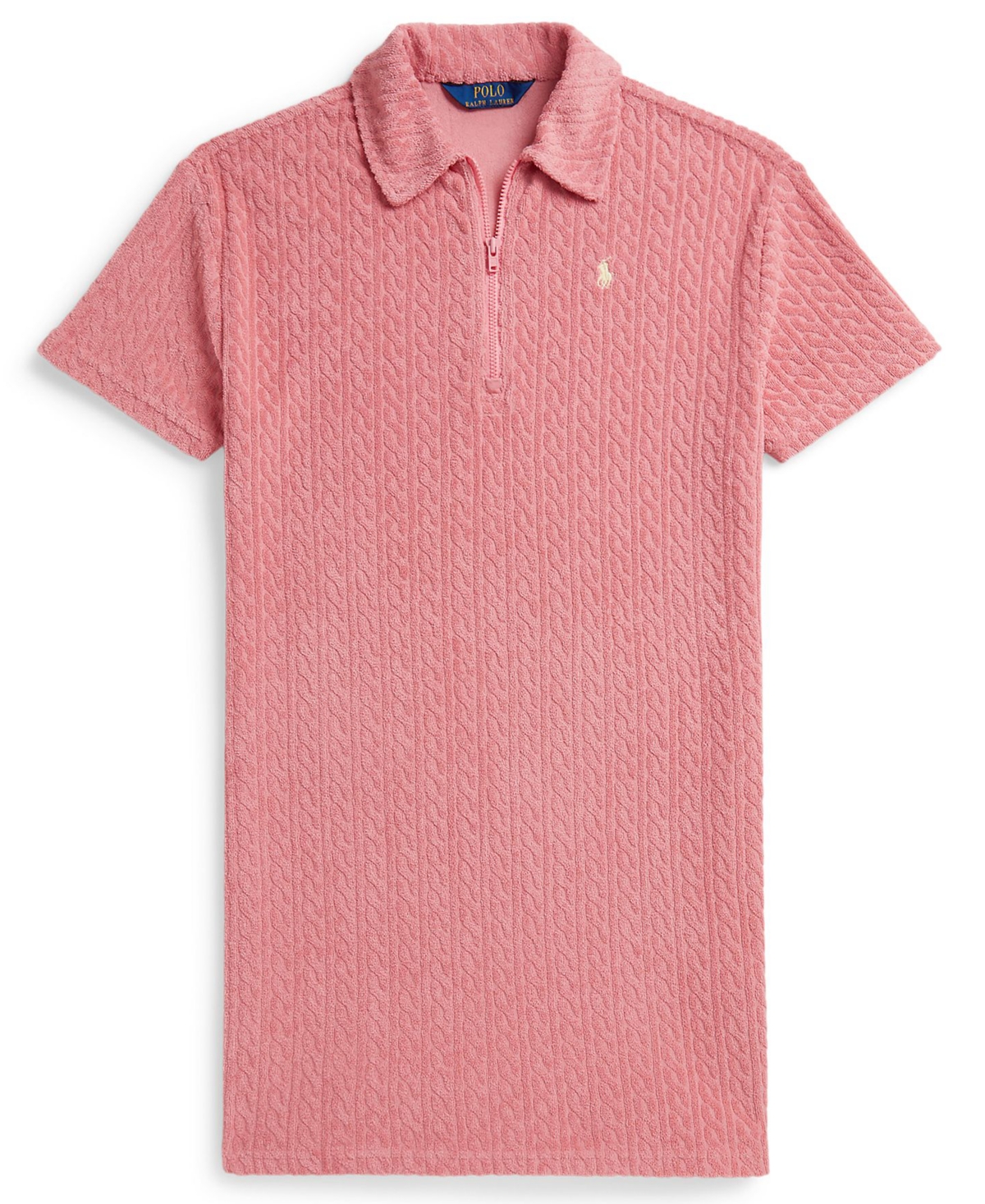 Polo Ralph Lauren Girls' 7-16 Cable Terry Cover-Up Collar Dress