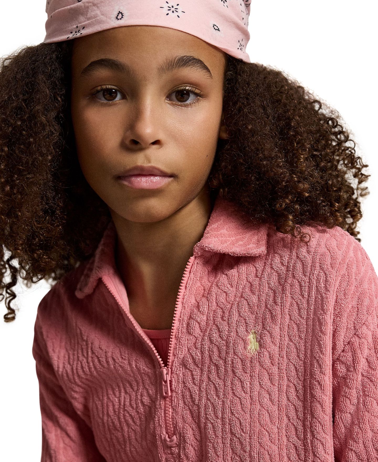 Платье Polo Ralph Lauren Cable Terry Cover-Up Polo Collar Dress для девочек, цвет: Жёлтый — фото 5
