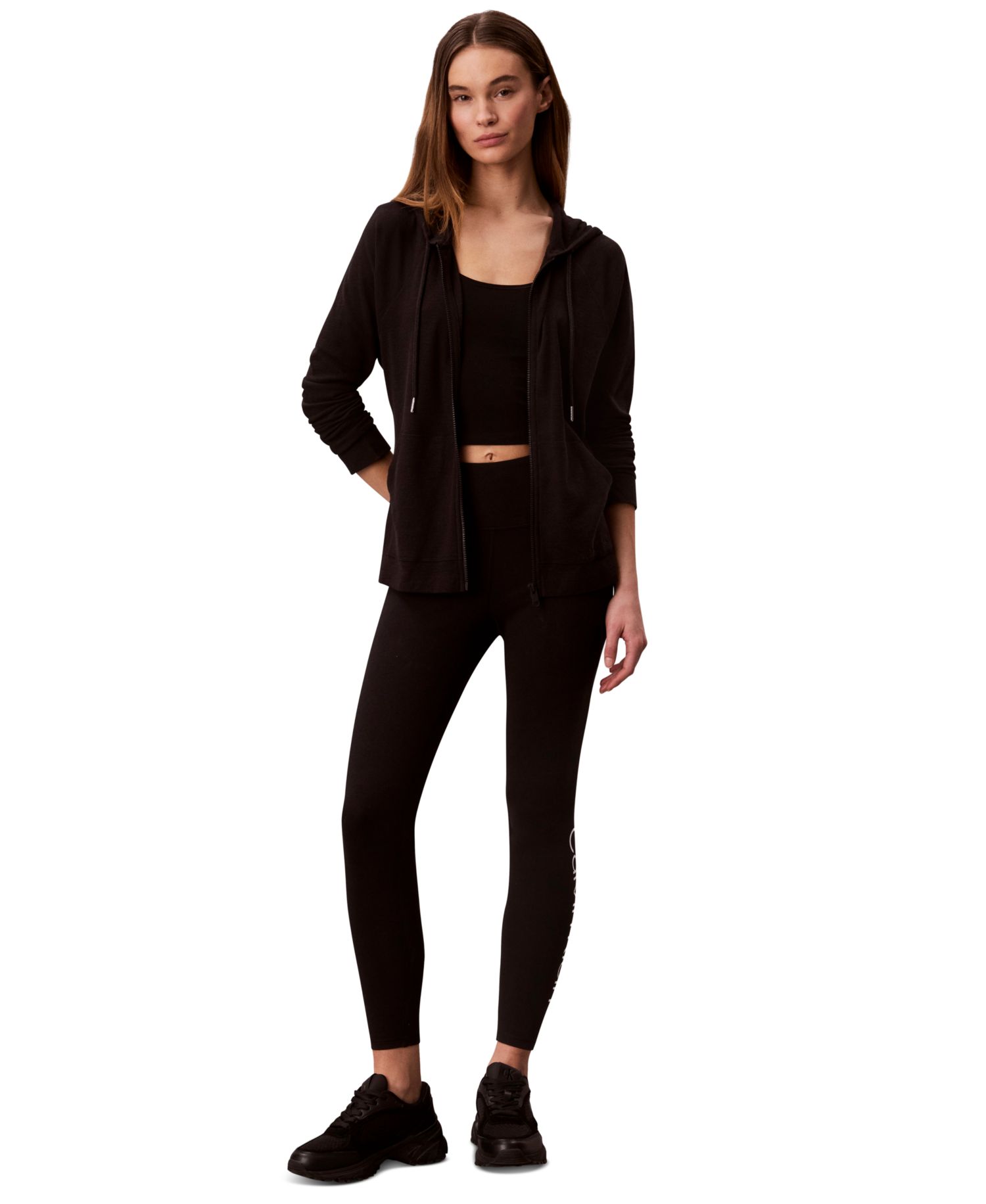 Women's High-Rise Cotton Logo Leggings