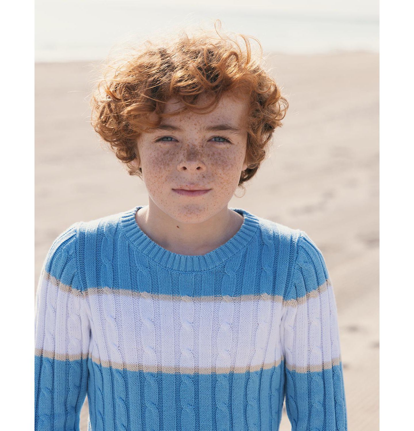 Свитер Hope & Henry Organic Cable Crewneck Pullover Sweater для мальчиков-малышей, цвет: Полосатый — фото 2