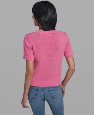 Women's Crew Neck Short-Sleeve Sweater