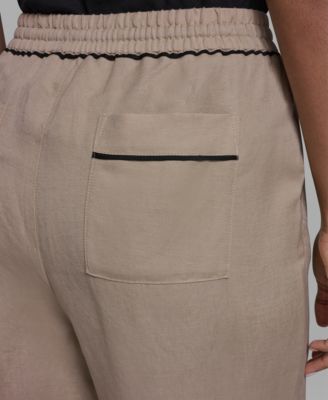 Women's Mid-Rise Contrast Trim Pants