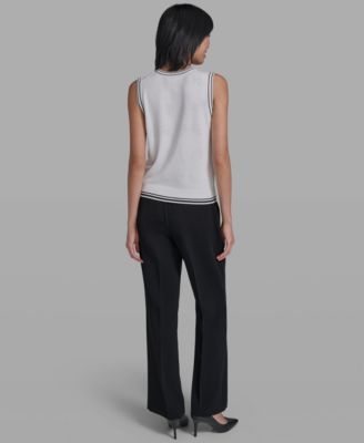 Women's Crew Neck Sleeveless Tank Sweater