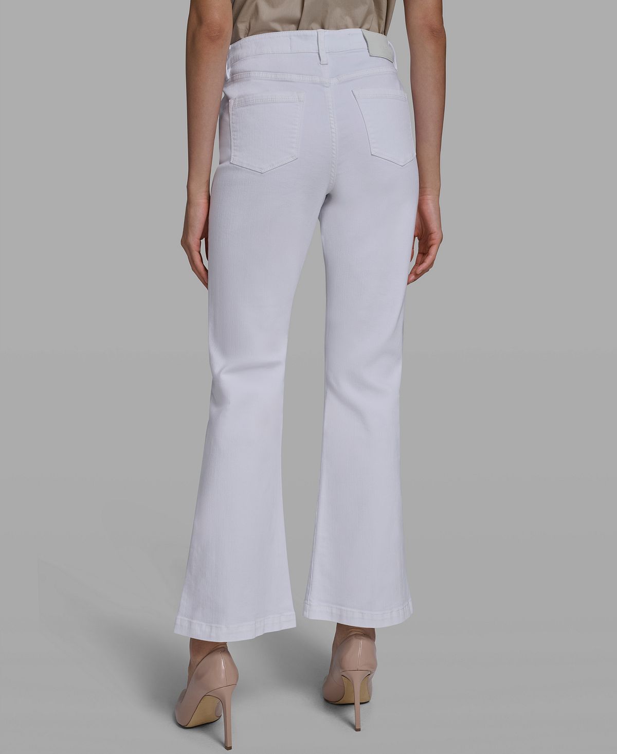 KARL LAGERFELD PARIS Women's Mid-Rise Studded-Pocket Straight Jeans view 4 — MAYCSS fashion products