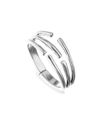 Sterling Silver Plated Alloy Bracelet in the Shape of a Tube